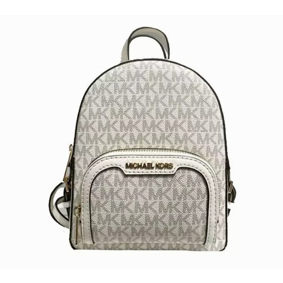 New Michael Kors Jaycee Extra-Small Convertible Backpack Light Cream Multi - Picture 1 of 3